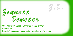 zsanett demeter business card